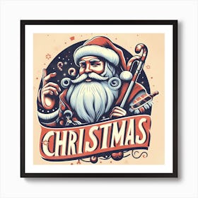 Christmas Santa Art Print