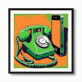 Old Fashioned Telephone Art Print