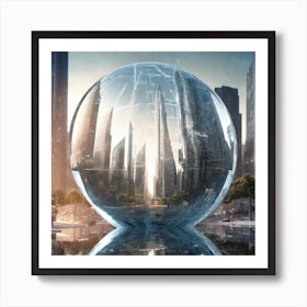 Futuristic Cityscape 90 Art Print