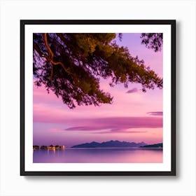 Sunset In Croatia Art Print