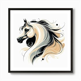 Creative Horse Beauty Illustration Nr 206 Art Print