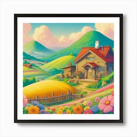 Fairytale House In The Countryside Art Print