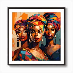 Three African Women 34 Art Print