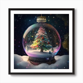 drawing christmas ball with fairy decor Art Board Print by JAG2B
