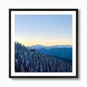 A Serene Polar Wilderness At Sunset Where The Gradient Of An Ethereal Blue Sky Clashes With The Coo (7) Art Print