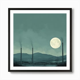 Full Moon In The Sky Art Print