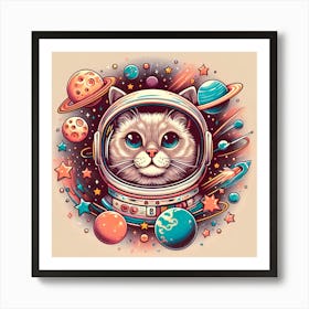 Cat In Space 4 Art Print