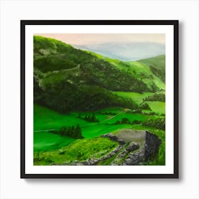 Green Valley Square Art Print