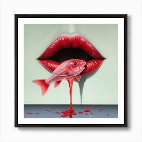 'Bloody Lip' Art Print