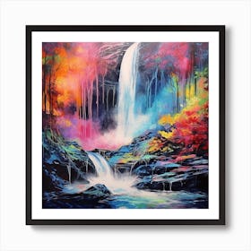 Waterfall In The Forest Art Print