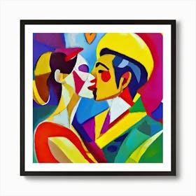Kissing Couple 3 Art Print