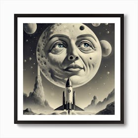 A Trip To The Moon By Georges Mlis Lushill St Art Print