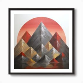 Mountains At Sunset Art Print