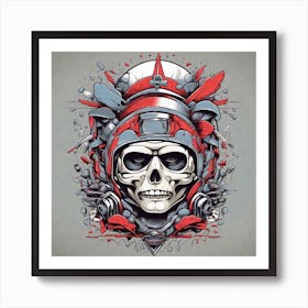 Skull And Crossbones 3 Art Print