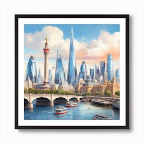 London Skyline Art Print