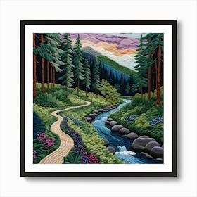 Trail In The Woods Art Print