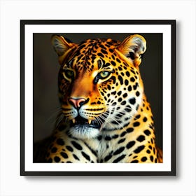 Leopard Portrait Art Print