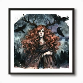 Witchy Woman | Crows 4 Art Print