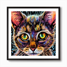 Cat Painting Art Print