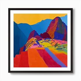 Abstract Travel Collection Machu Picchu Peru 3 Art Print