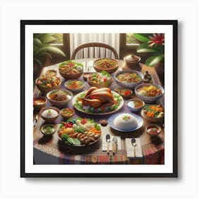 Thanksgiving Table Art Print