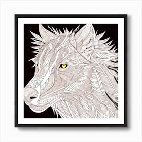 Wolf Head 23 Art Print