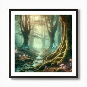 Fairy Forest paintings art print 4 Art Print