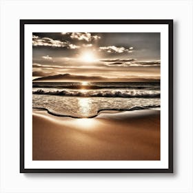 Sunset On The Beach 725 Art Print