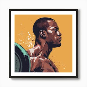 Man Lifting Weights Art Print