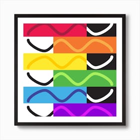 Rainbow Stripes Art Print