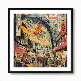 Fish Market Art Print