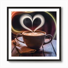 Coffee Cup With Heart 14 Art Print