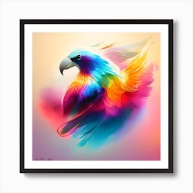 High Quality Color Painting Of A Beautifully Designed Rainbow Lorikeet Art Print