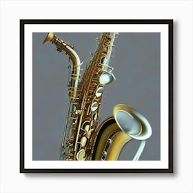 Golden Saxophone Adeline Yeo Art Print