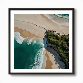 Aerial View Of A Beach 3 Art Print