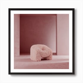 Hydrangea Chair Square Art Print
