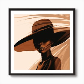 Portrait Of A Woman In A Hat 11 Art Print