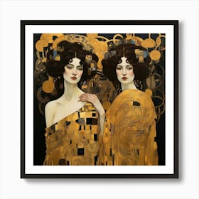  Klimt Ladies Art Print  Art Print