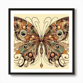 Psychedelic Butterfly Art Print