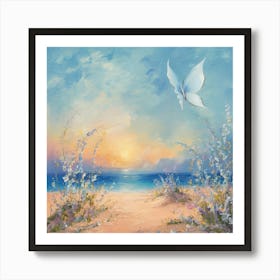 Butterfly On The Beach 4 Art Print