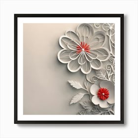 Embossed flower 2 Art Print