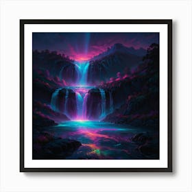 Rainbow Waterfall 4 Art Print