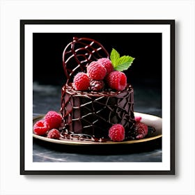 Yummy choc cake Art Print