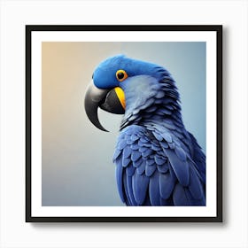 Blue Parrot 4 Art Print