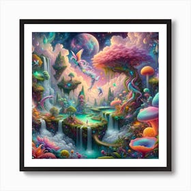 Psychedelic Landscape Art Print