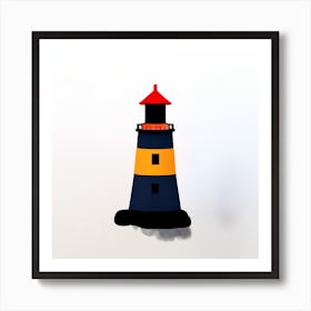 Drawing Of A Haunted Lighthouse In Silhouette Styl(1) Art Print