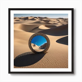 Mirror In The Desert 3 Art Print