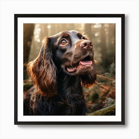 Dog In The Woods 1 Art Print