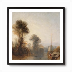 On The Seine Morning, Richard Parkes Bonington Poster