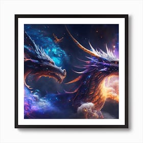 Dragons In The Sky Art Print